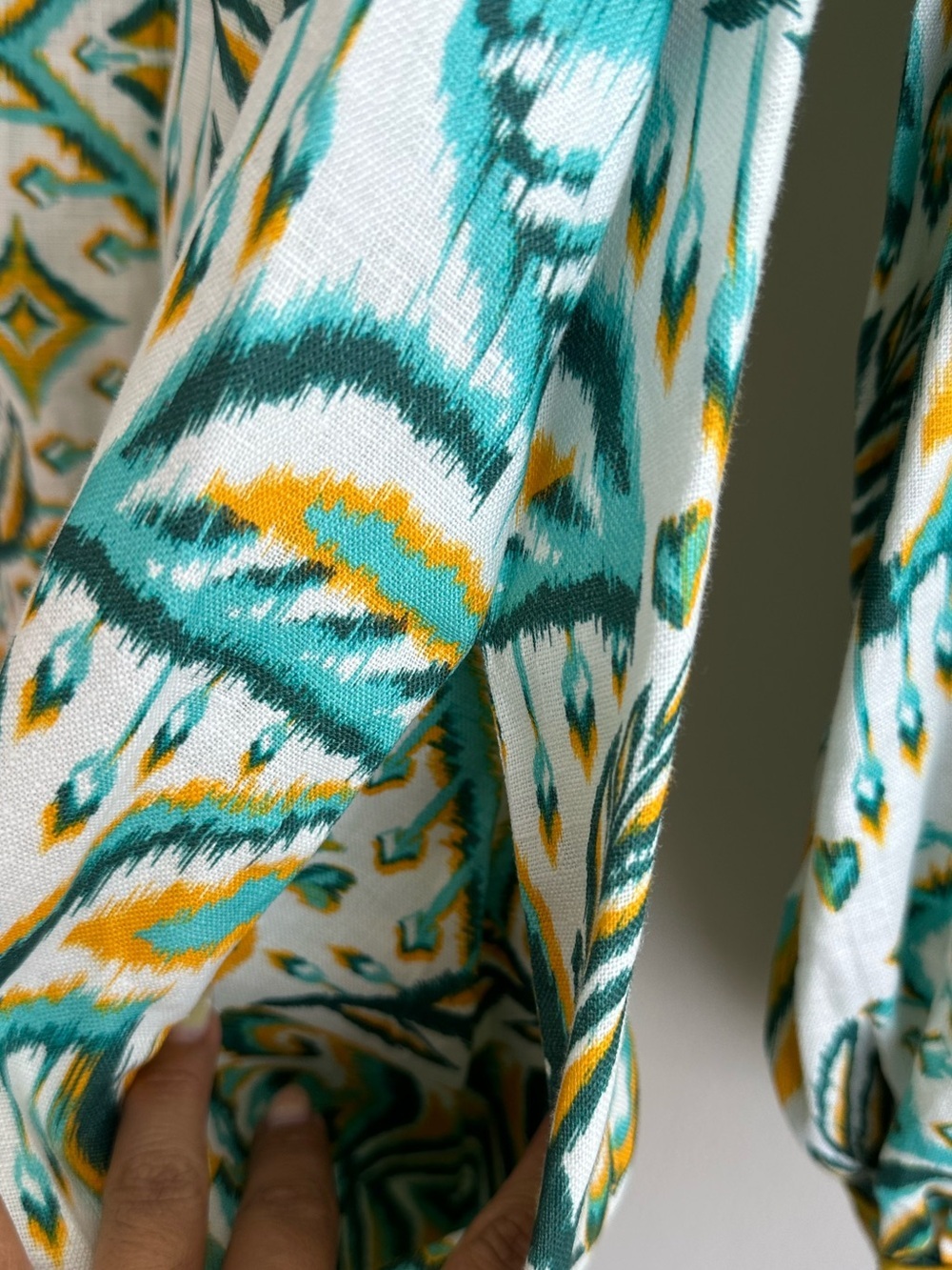 NWOT Farm Rio Tropical Tapestry Playsuit Romper Linen Size S - Picture 7 of 10